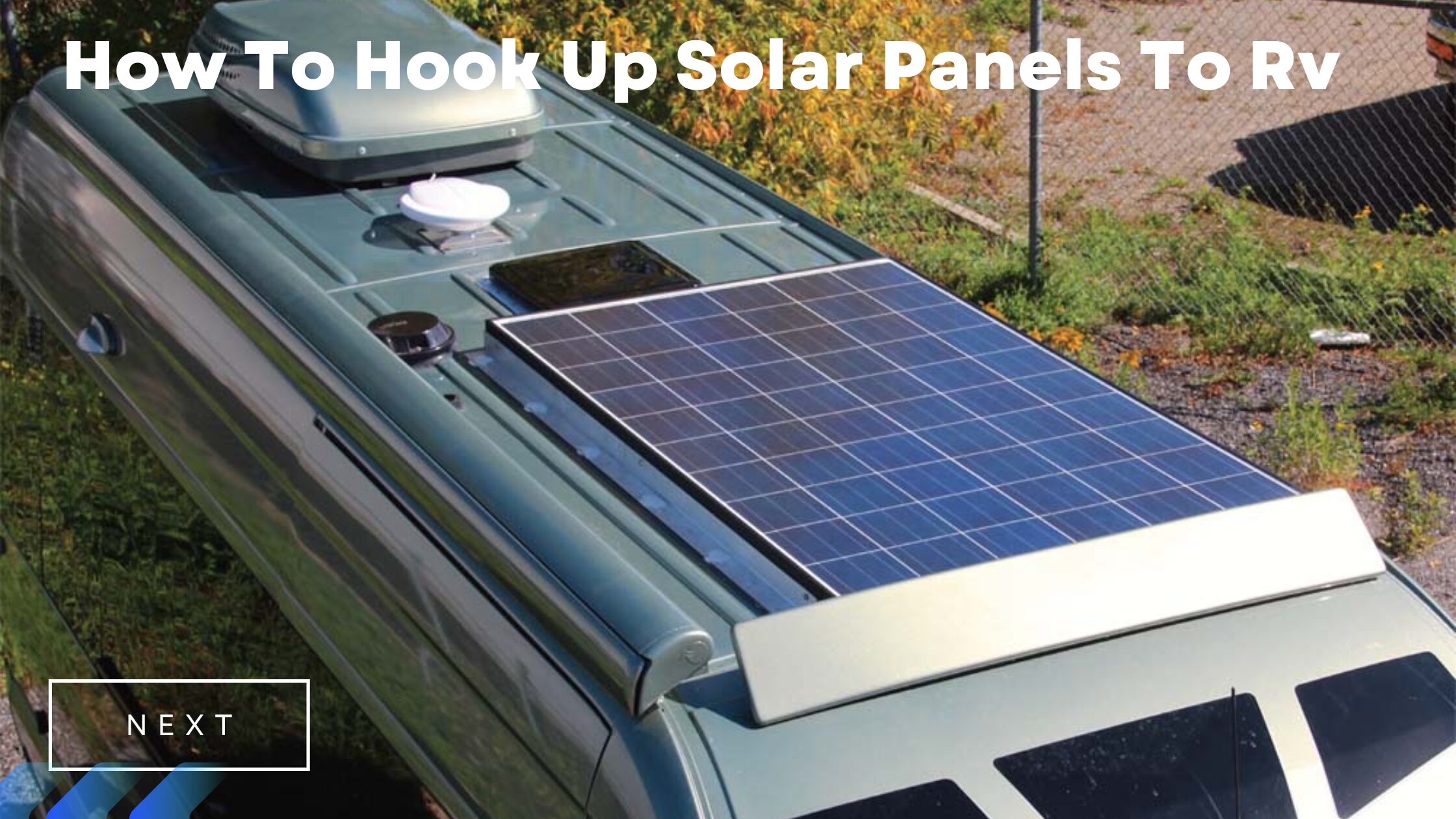 How To Hook Up Solar Panels To Rv