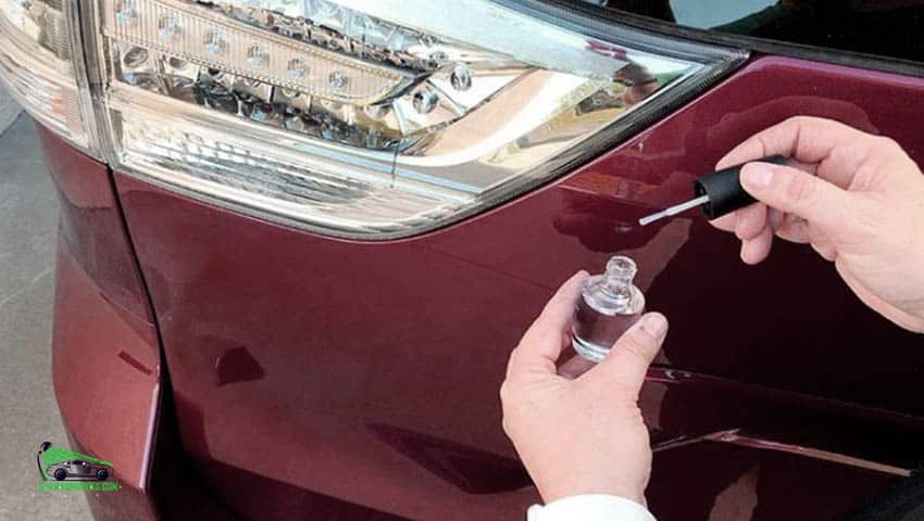 how to remove car scratch with Nail polish