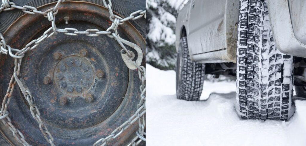 How to stay safe while chaining up your truck