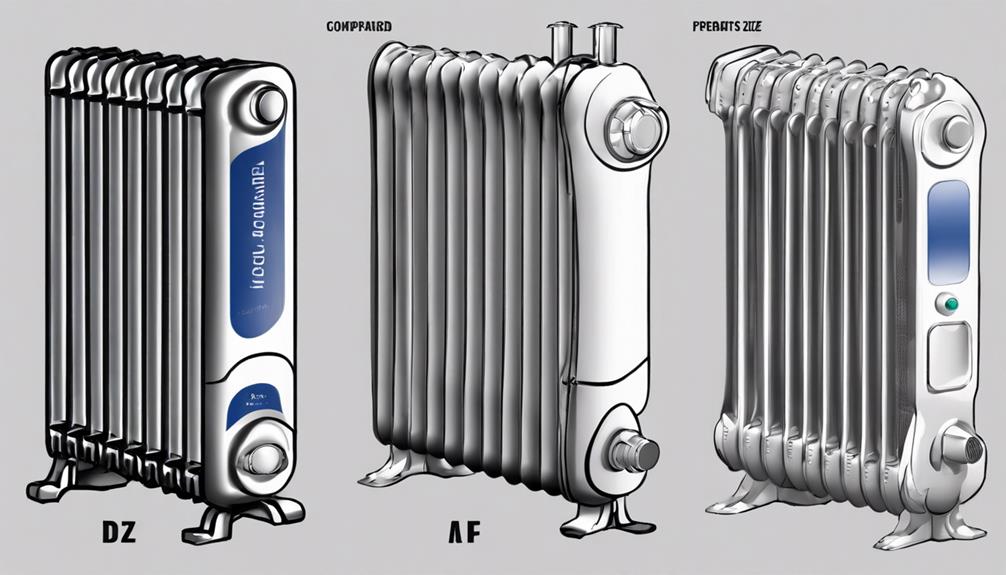radiator size and performance