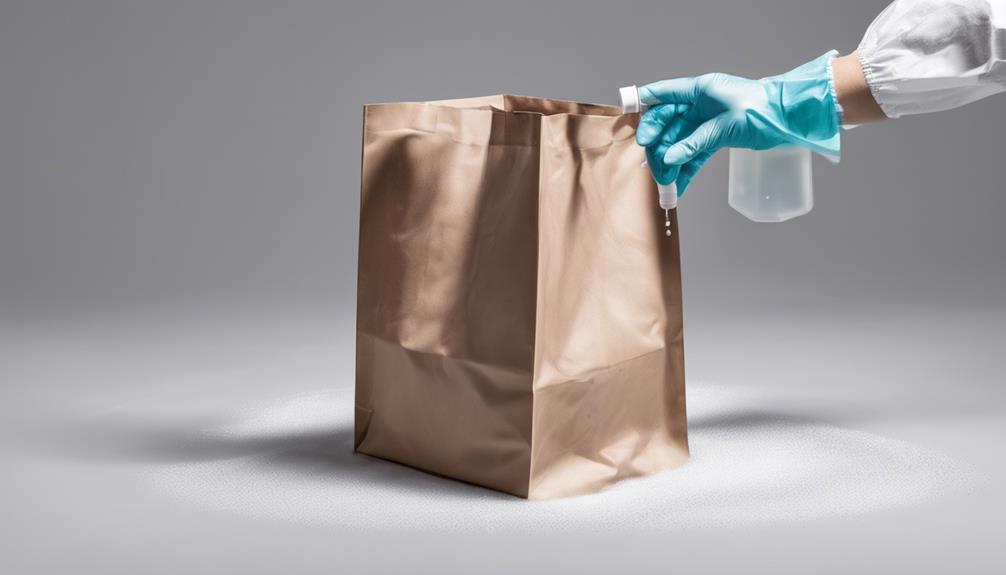 sanitizing food delivery bags